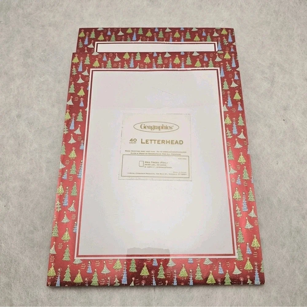 Lot Of 5 New 40 Page Geographics Christmas Icons Newsletter Paper Letterhead